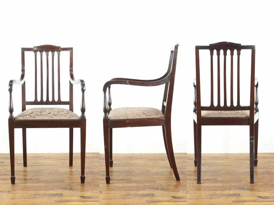 アンティーク家具 張替済アームチェア 80405b