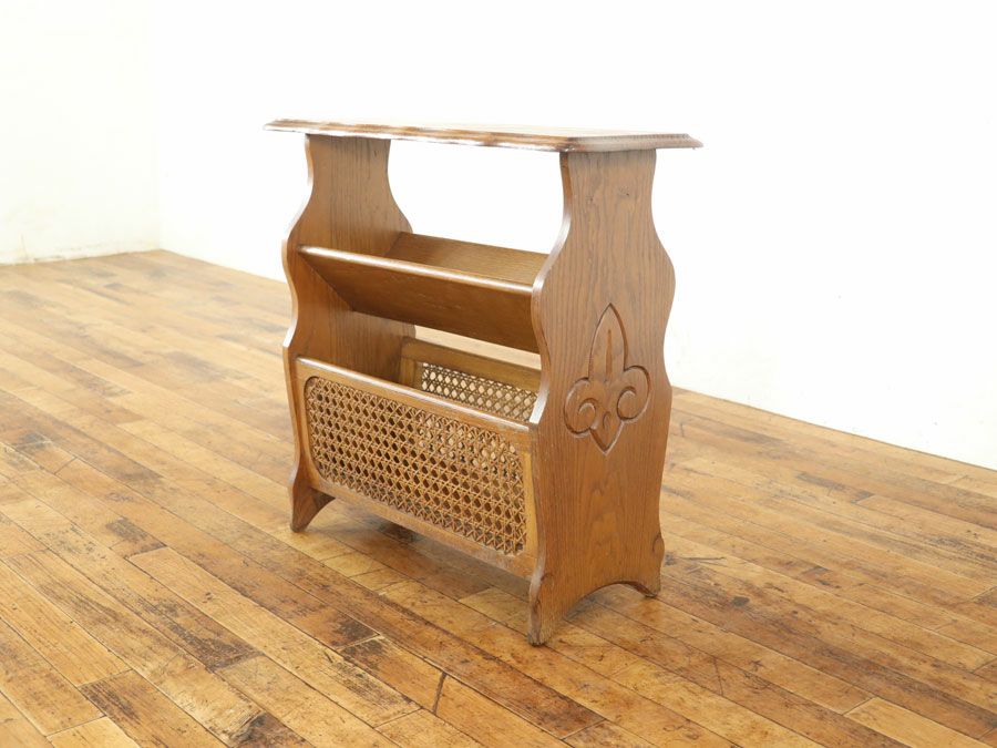 アンティーク家具 マガジンラック 65364d