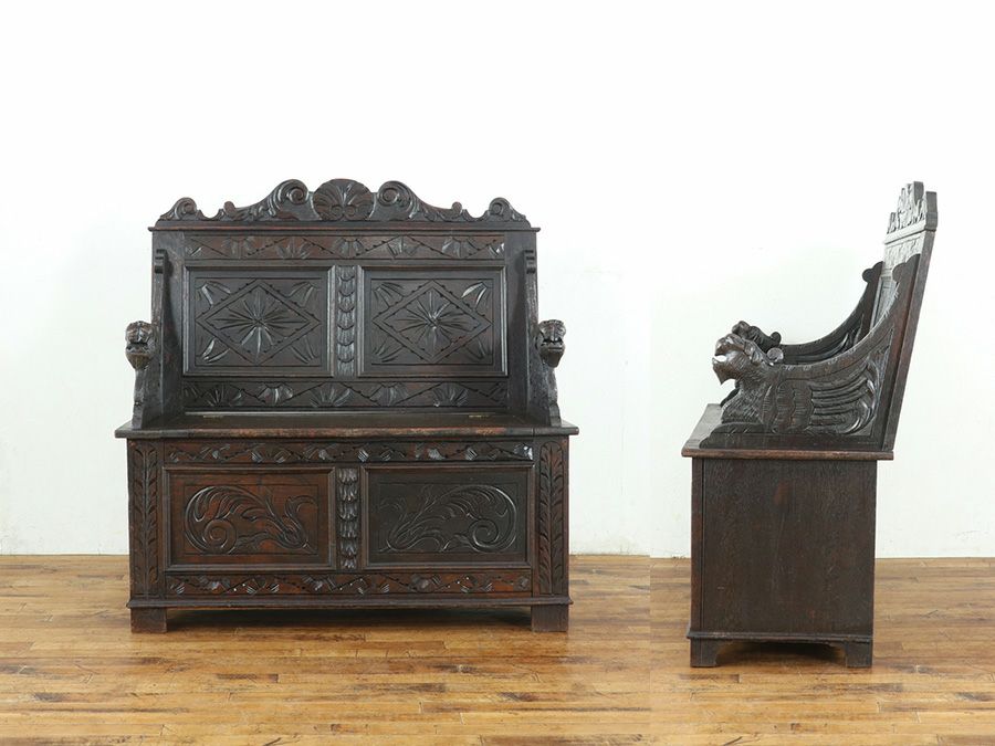 アンティーク家具 ベンチ 80511