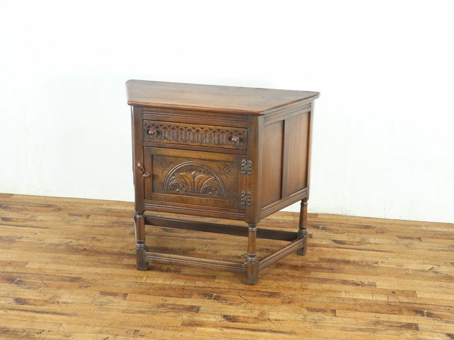 引き出し収納 扉収納付き サイドキャビネット 80500 | アンティーク