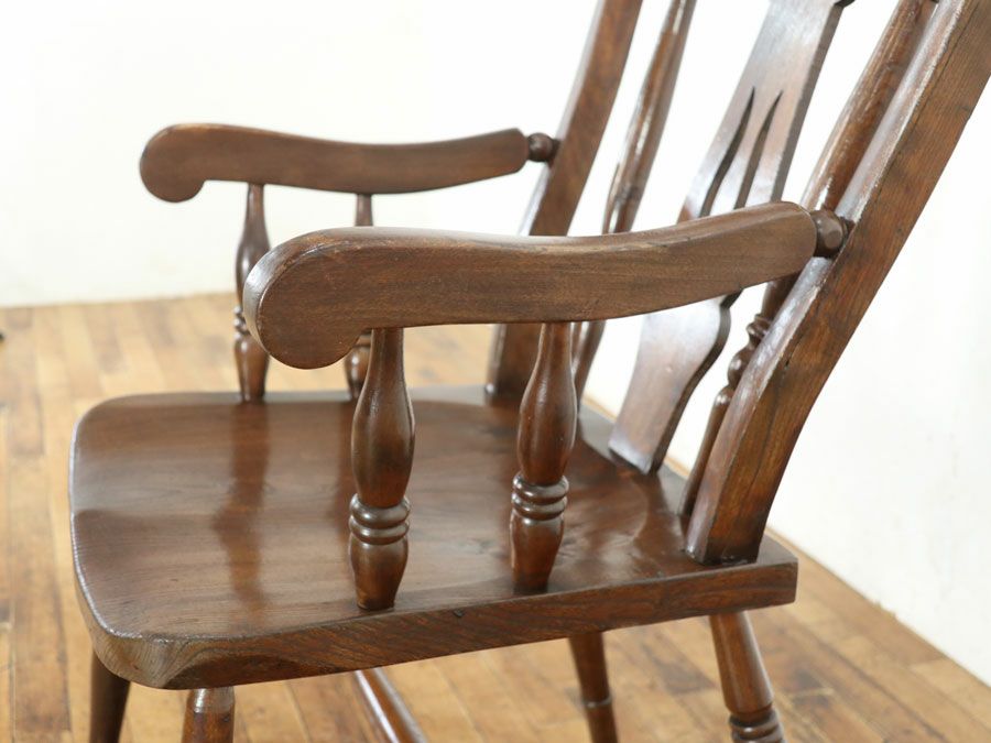 アンティーク グランドファーザーチェア 80577