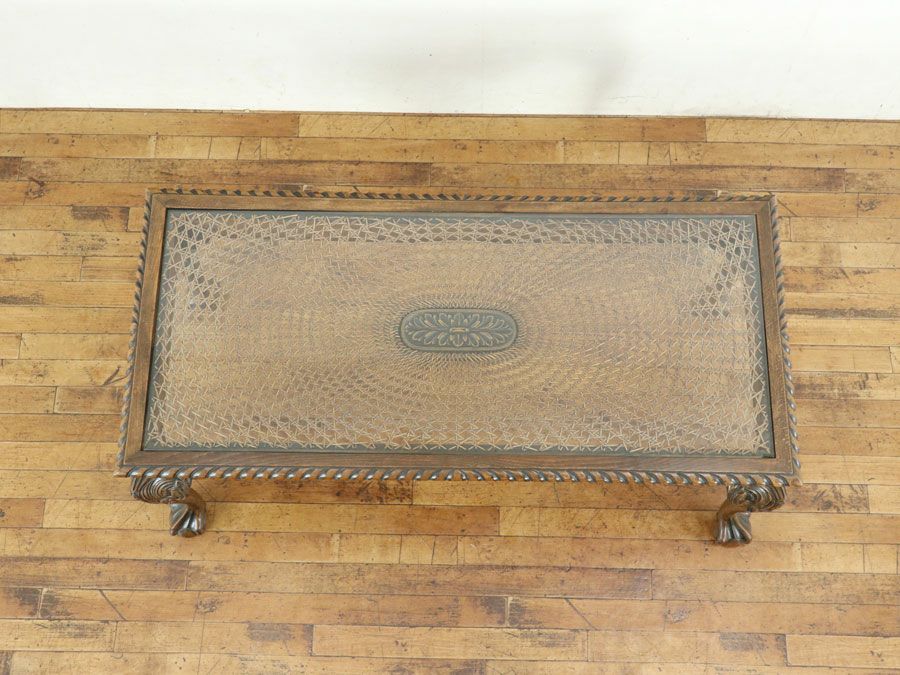 フランス ガラストップコーヒーテーブル 65441