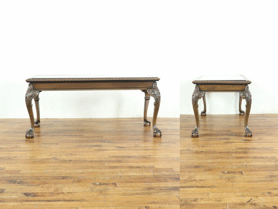 フランス ガラストップコーヒーテーブル 65441