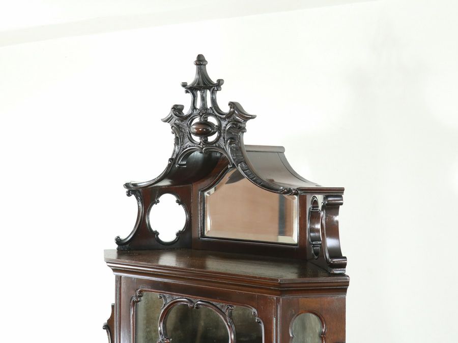 アンティーク家具 コーナーキャビネット 80493