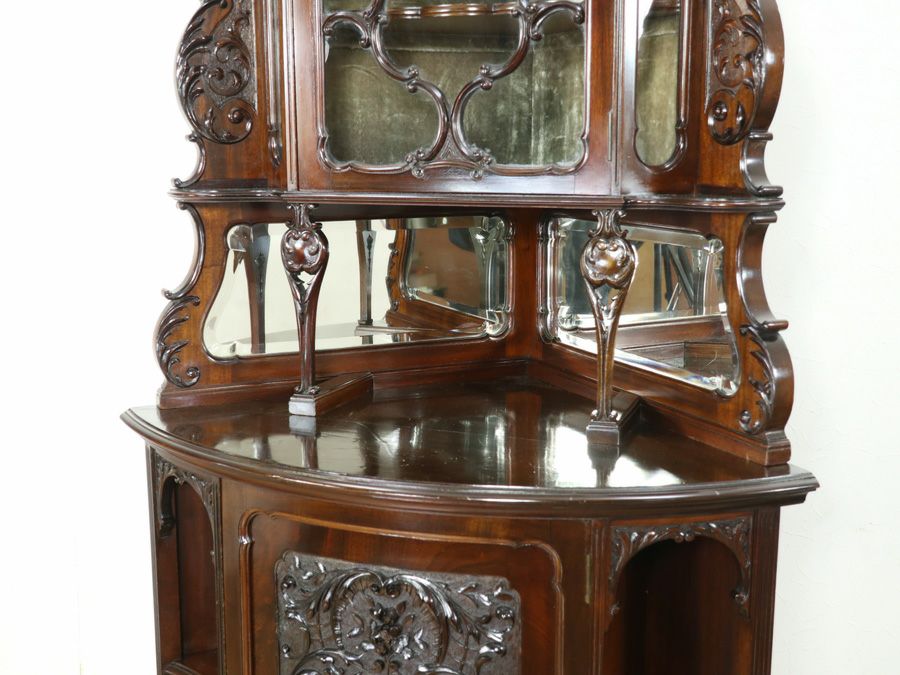 アンティーク家具 コーナーキャビネット 80493