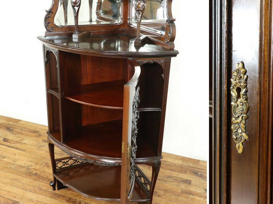 アンティーク家具 コーナーキャビネット 80493