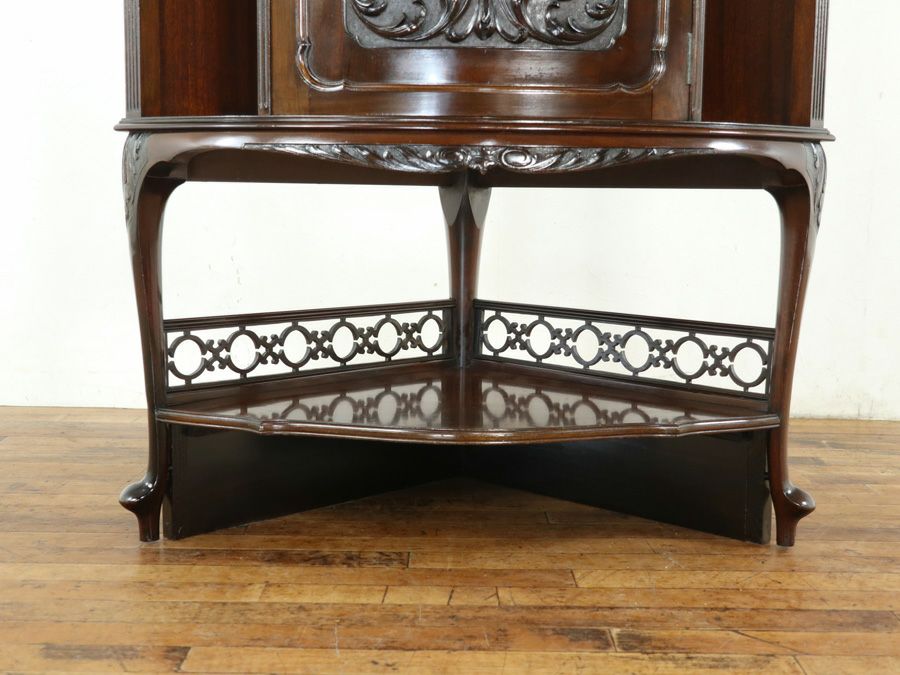 アンティーク家具 コーナーキャビネット 80493