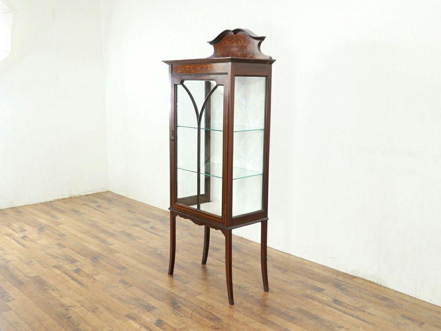 アンティーク家具 張替済ショーケース 80617