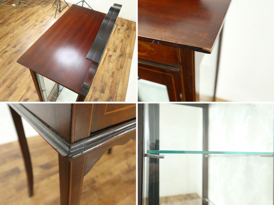 アンティーク家具 張替済ショーケース 80617