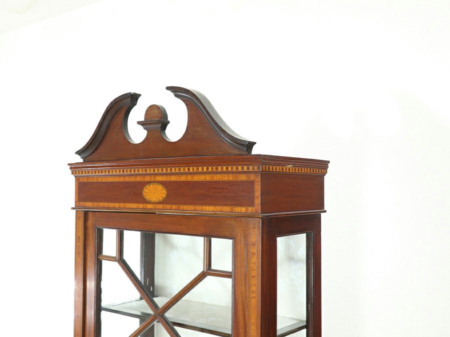 アンティーク家具 張替済ショーケース 80489