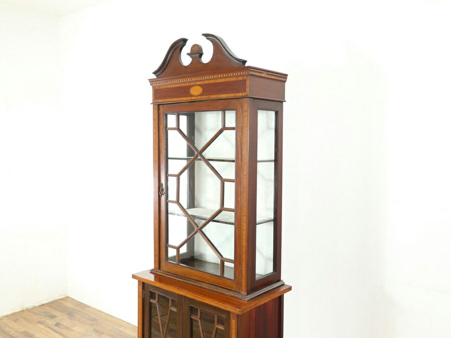 アンティーク家具 張替済ショーケース 80489