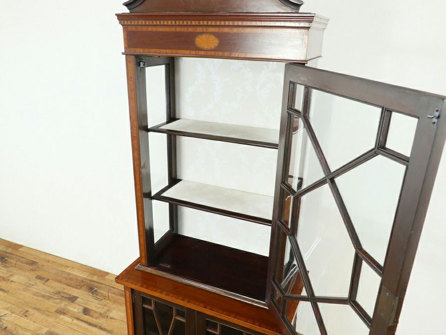 アンティーク家具 張替済ショーケース 80489