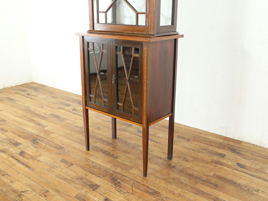 アンティーク家具 張替済ショーケース 80489