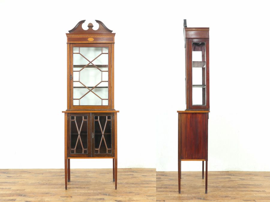 アンティーク家具 張替済ショーケース 80489