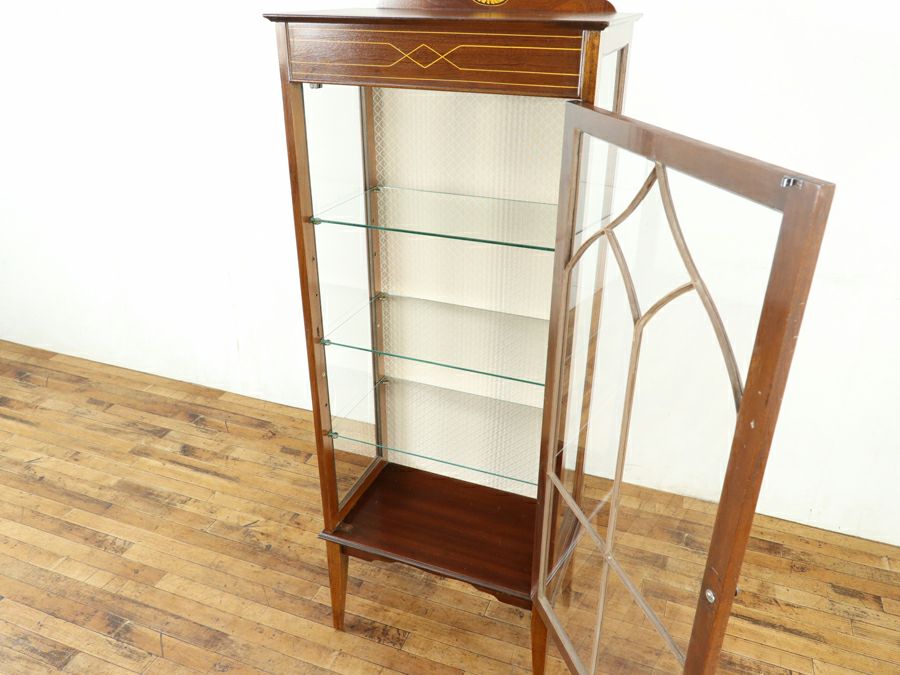 アンティーク家具 張替済ショーケース 80614