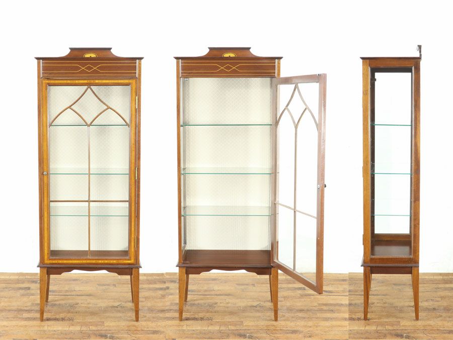 アンティーク家具 張替済ショーケース 80614