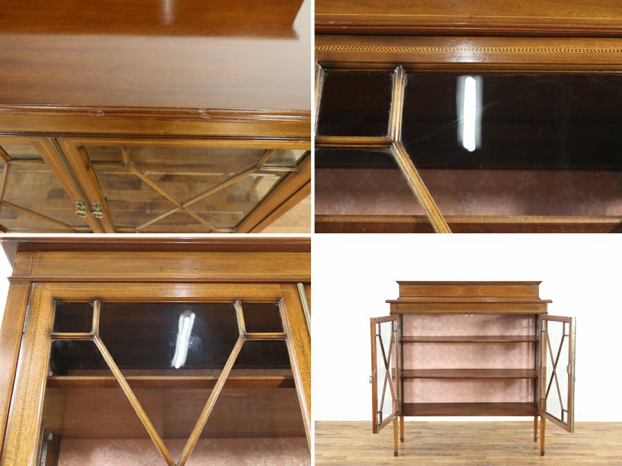 アンティーク家具 張替済ショーケース 80506