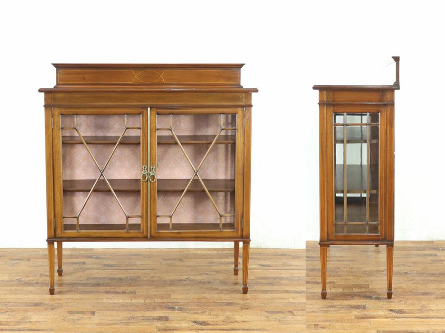 アンティーク家具 張替済ショーケース 80506