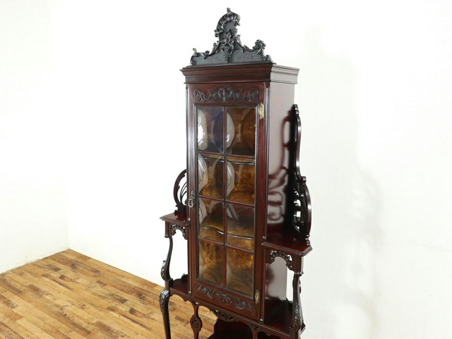 アンティーク家具 コーナーキャビネット 80783