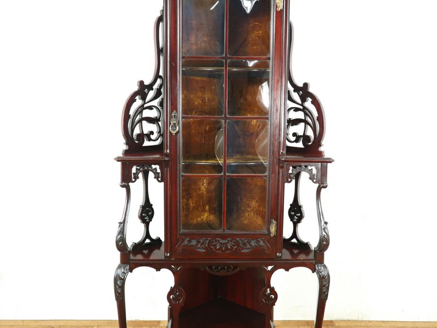 アンティーク家具 コーナーキャビネット 80783