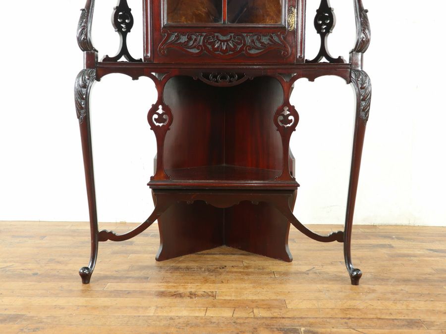 アンティーク家具 コーナーキャビネット 80783