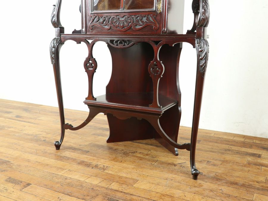 アンティーク家具 コーナーキャビネット 80783