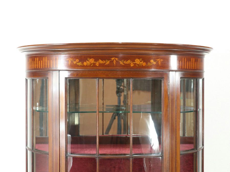 アンティーク家具 張替済ショーケース 80509