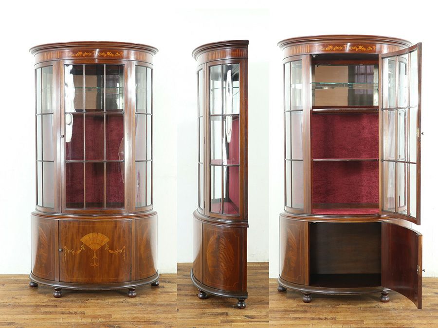 アンティーク家具 張替済ショーケース 80509