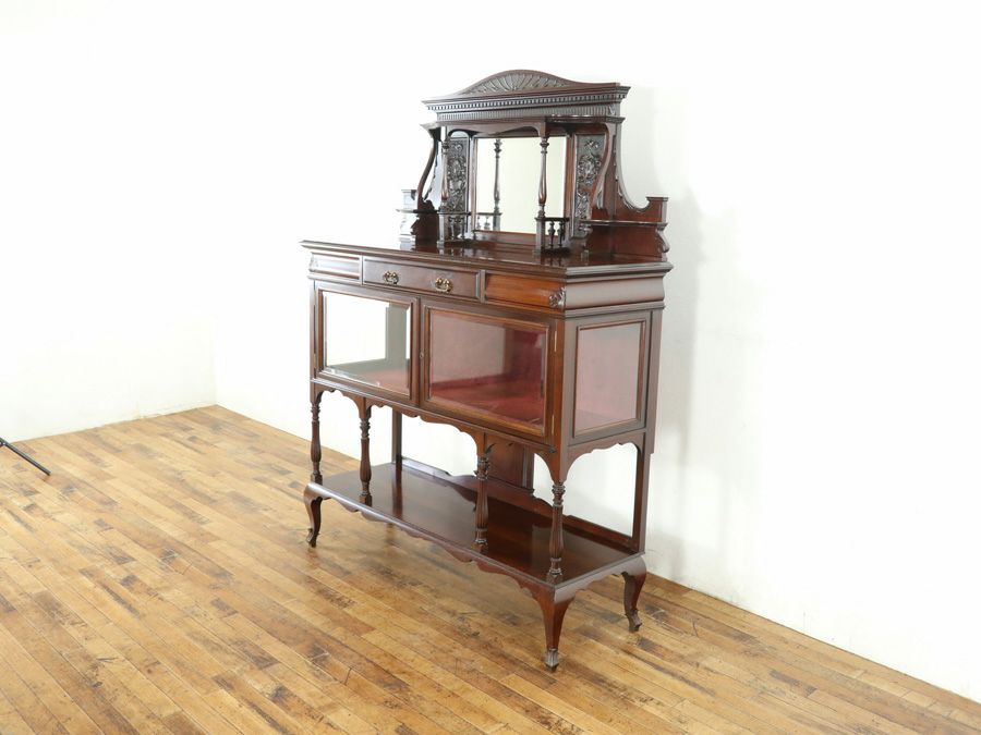 アンティーク家具 張替済キャビネット 80777