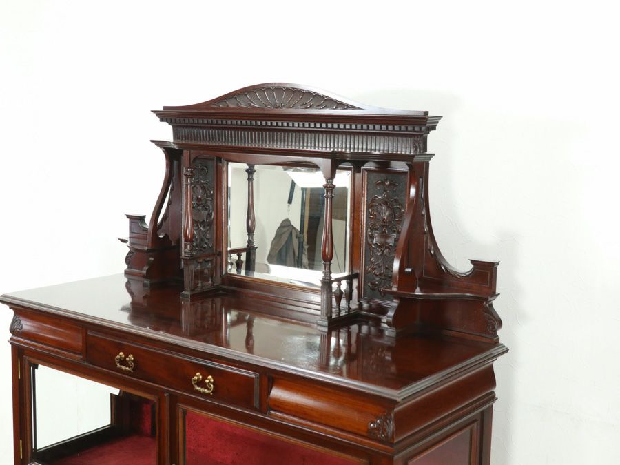 アンティーク家具 張替済キャビネット 80777