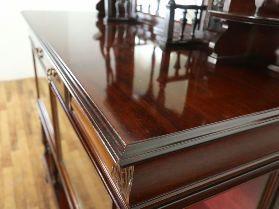 アンティーク家具 張替済キャビネット 80777