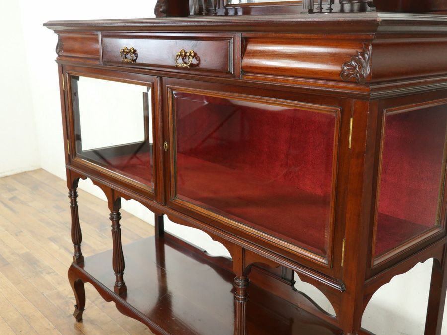 アンティーク家具 張替済キャビネット 80777