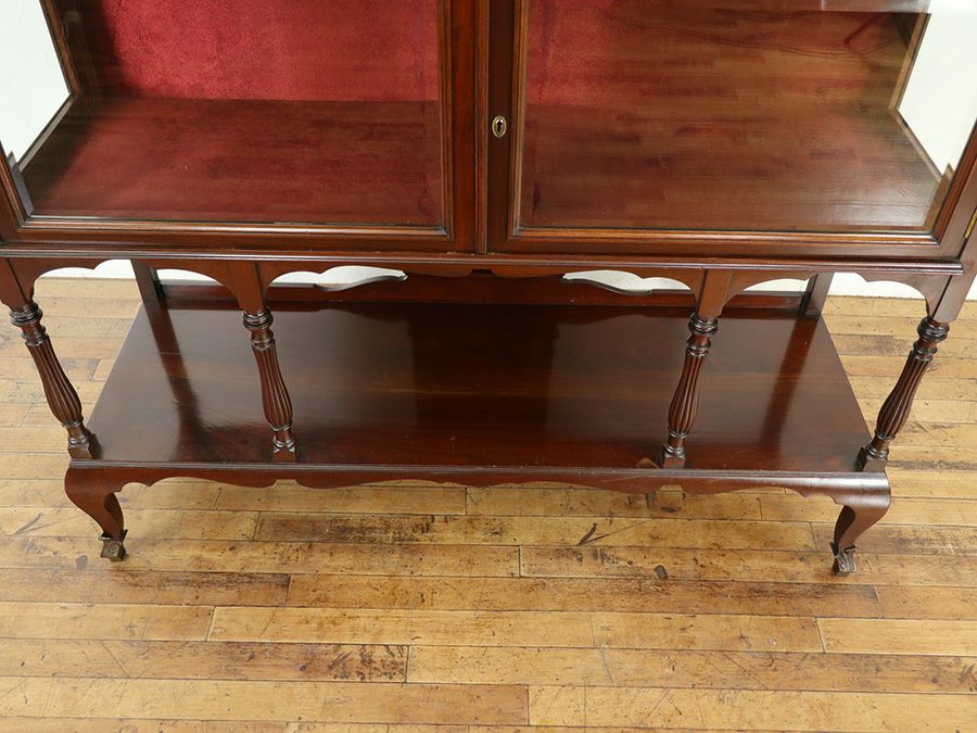 アンティーク家具 張替済キャビネット 80777