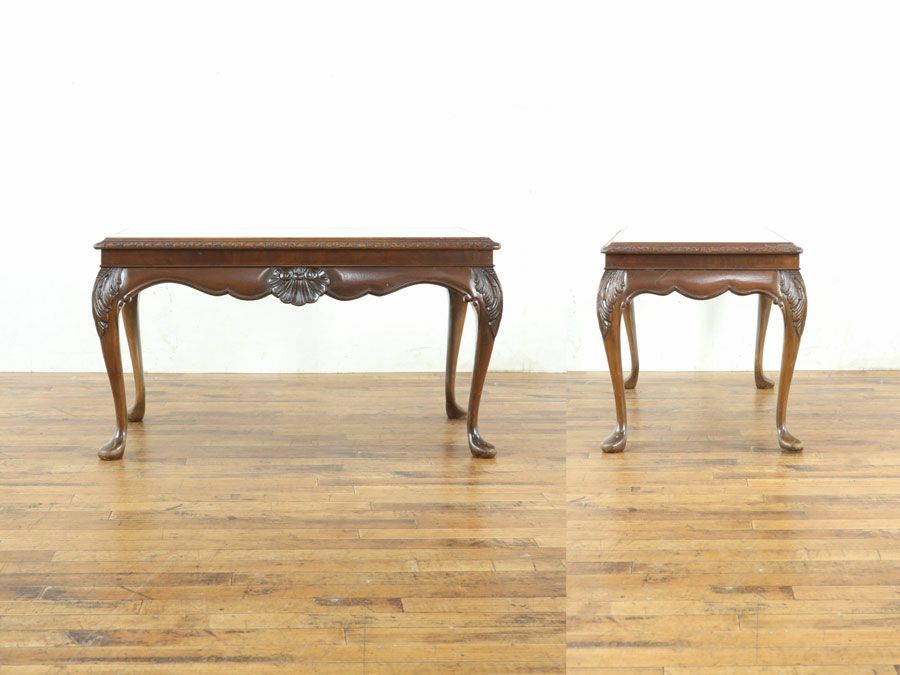 華やかなデザインの中に感じるイギリスらしさ ガラストップコーヒーテーブル 80758