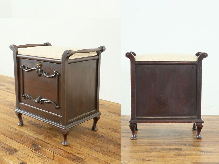 特徴的な収納部のピアノスツール 80669