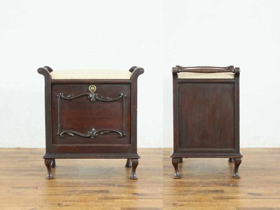 特徴的な収納部のピアノスツール 80669