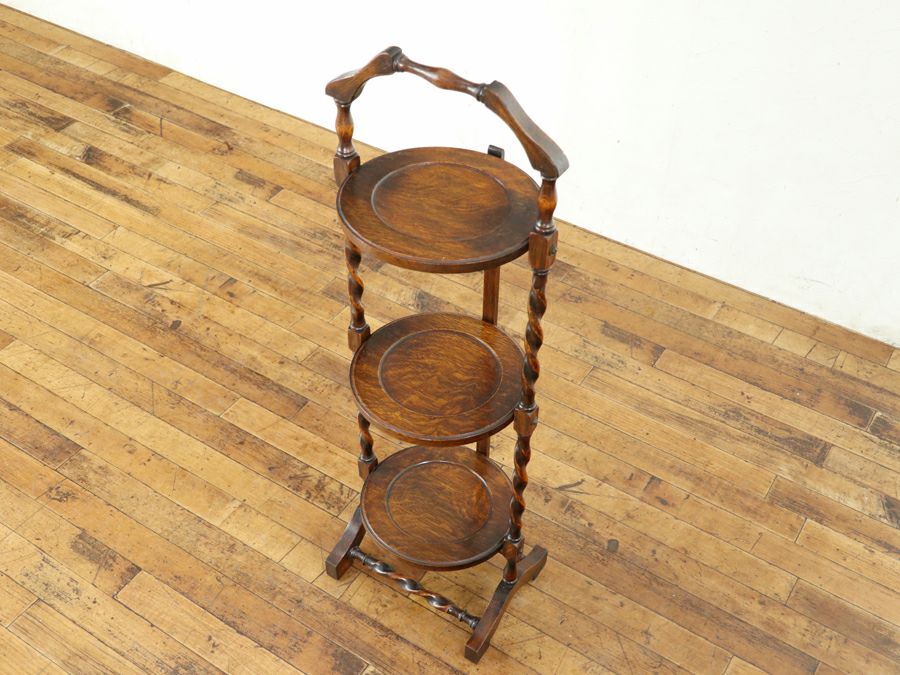 イギリスアンティーク ツイスト ケーキスタンド 80810a